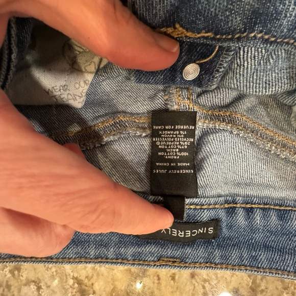 Sincerely Jules Button fly Stretchy Denim Size 1/25 D1.2 - Picture 11 of 14